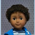 Transformation d'une poupée fille noire en garçon - Transformation of a black girl doll into a boy