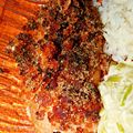 Saumon et croustillant de chorizo