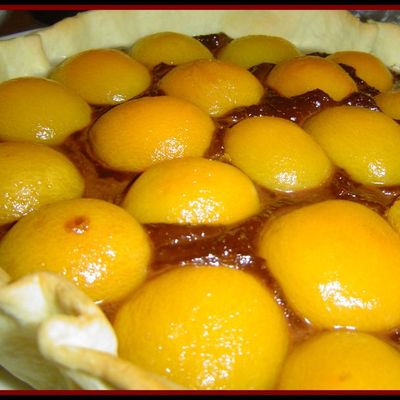 Tarte aux abricots et chocolat
