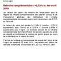 # Arrco-Agirc: Retraite complémentaire : +0,72% au 1er avril 2010