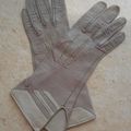 A834 : Gants gris cuir 50's