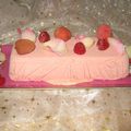 BUCHE GLACEE AUX FRAMBOISES & AUX LITCHIS