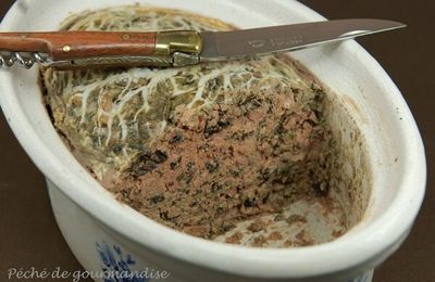 Terrine de foies de volaille aux trompettes des morts