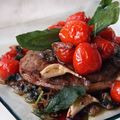 Tournedos à la sauge et ses tomates cerises caramélisées