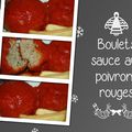 Boulets sauce aux poivrons grillés