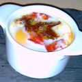 Oeuf cocotte tomates séchées - chorizo