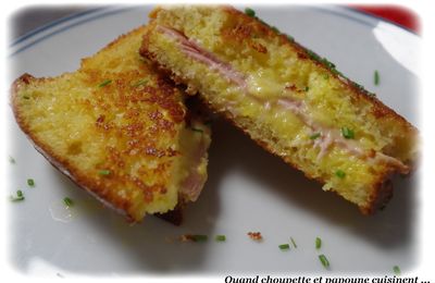 CROQUE MONSIEUR CROUSTILLANT A LA POÊLE