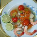 Poisson et crevettes à la nage à la citronelle et aux légumes de saison, recette de Gipsy pour un diner presque parfait