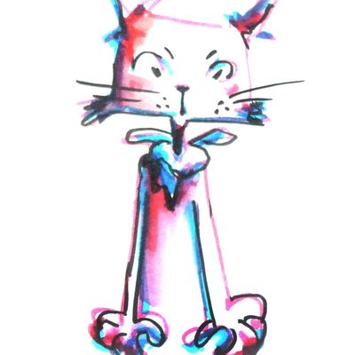 Petit dessin vite fait! Avec des feutres et un peu d'eau!