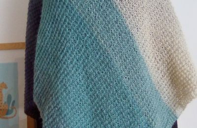 Tricot : Poncho 2 rectangles