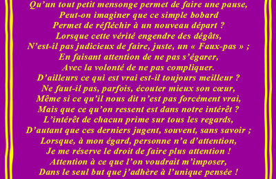 Une fausse vérité.