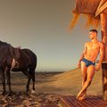 La collection Swimwear « Horseman » - l’homme et le cheval avec Jordan Misael (+ vidéo).