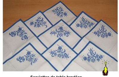 Les serviettes 1900 - point de croix