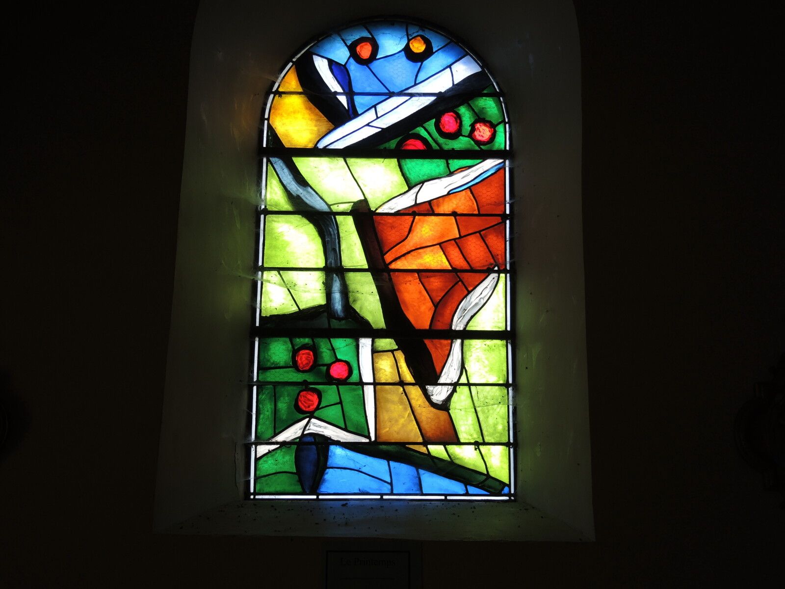 Préporché, église Saint Pierre, vitrail, printemps (58)