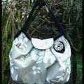 Sac boule moyen Beige Floral pour Annie