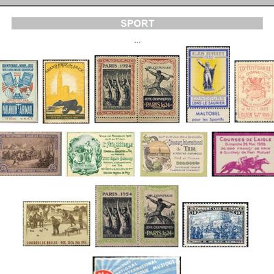FRANCE - VIGNETTES - SPORT (32 pièces).