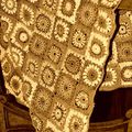 Foulard- chèche au crochet country