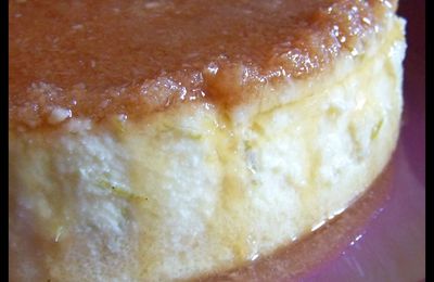 Lait de coco addict - Flan au citron vert et à la noix de coco caramélisée.