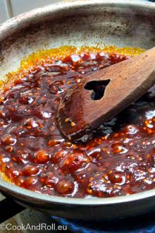 Maïs frais frit à la pâte de piment gochujang