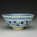 Bowl with lotus pond decoration in underglaze blue, Ming dynasty, Yongle reign (1403-1424)