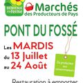 Marché des producteurs de pays à Pont-du-Fossé Mardi 3 août2021