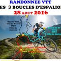 Rando les 3 boucles VTT (2ème édition) le dimanche 28 août 2016