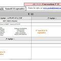 Convocations U 11,  14 septembre