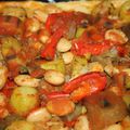 Tarte à la ratatouille et aux fèves