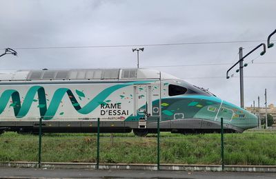 Quid du design de la rame d’essai TGV-M en gare de Belfort, le 3 juillet 2024 ?