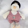 Doudou Peluche Canard Séraphin Rayures Rouge Moulin Roty 33 cm