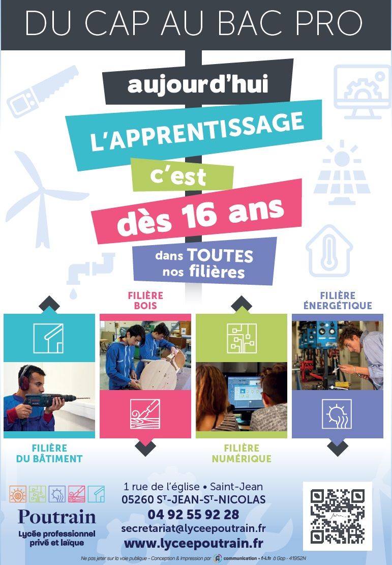 Info Journées Portes Ouvertes Lycée POUTRAIN sur l'année scolaire 2025/