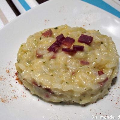 Risotto d'artichauts et chorizo