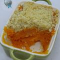 Crumble de patate douce au parmesan 