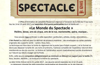 Appel exposition art postal 2017 " Le monde du spectacle"