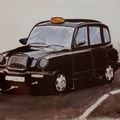 Taxi Londonien en peinture