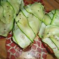 Tartines gourmandes aux courgettes et rillettes 