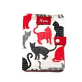 Protège Carnet de Santé pour Chats Etui Passeport Chats Rouges et Gris Nom Brodé