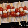 351 - Brochettes tomate mozzarella et jambon sec