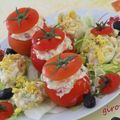 Oeufs et tomates mimosa 