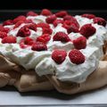 Pavlova aux framboises... tout simplement!