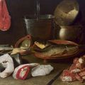 ES, JACOB FOPSEN (active in Antwerp 1617 - 1666) - Still life with fishes and kitchen utensils