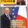 REFORME TERRITORIALE: le dernier numéro de l'Unité Normande vient de paraître...