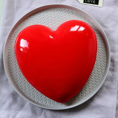 Coeur à la crème de cheesecake et fraises