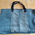 Sac à bûches en jeans