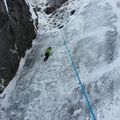 Première journée de cascade de glace cet hiver.