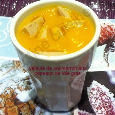 Velouté de potimarron au foie gras