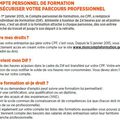 INFORMATION : LE COMPTE PERSONNEL DE FORMATION POUR SÉCURISER VOTRE PARCOURS PROFESSIONNEL