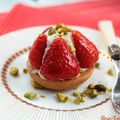 Petits fraisiers à la pistache {recette Gerblé sans gluten- facile & savoureuse}