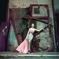 Dovima wearing Balenciaga, 1950