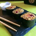 Makis aux quinoa, courge et pamplemousse